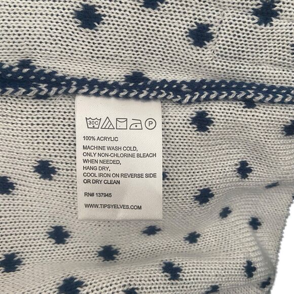 Tipsy Elves Humping Reindeer Ugly Christmas Sweater Men's L Blue Crewneck Funny - Picture 9 of 9